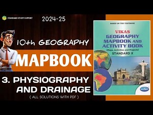 Physiography and Drainage || Std 10 Maharashtra board Geography map book answers || 2023