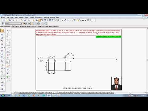 Example 12 on Projection of Plane Surfaces