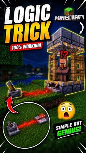 Minecraft Logic Trick 😱 100% Working Redstone Trap