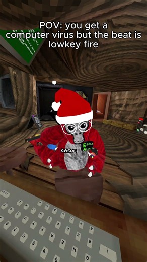 you get a computer virus the beat is fire #gorillatag #skits #gorillatagquest #vr #oculusquest2