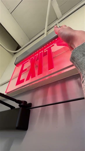Testing a Jiming Generic Edge-Lit Exit Sign With Red Letters