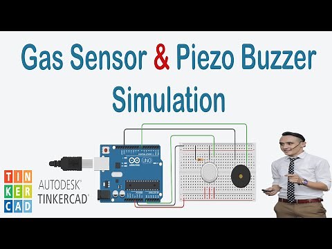 Arduino Gas Sensor with Buzzer in Tinkercad | 2021