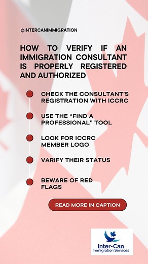 🚨 Don’t Fall for Immigration Scams! 🚨 Only work with ICCRC-registered consultants when handling Canada immigration. Unlicensed advisors can put your future at risk. ✅ Quick tips to verify: 🔹 Check their ICCRC registration online 🔹 Look for membership number/logo 🔹 Ensure they’re in good standing 🔹 Walk away if they refuse to provide proof Your future in Canada is too important to gamble! 🇨🇦 📩 www.intercanimmigration.com | inquiries@intercanimmigration.com #ICCRC #ImmigrationConsultation