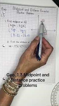 Geo. 1.3 Distance and Midpoint Practice Problems #distance #midpoint