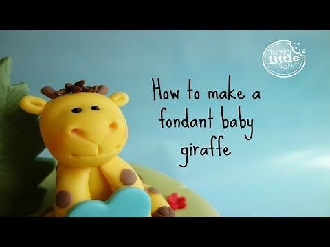 How to make a fondant baby giraffe