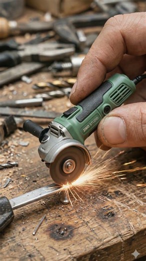 Tiny Angle Grinder vs Metal 🔥 World’s Smallest Cutting Tool? | Satisfying Macro