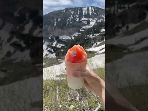 Making a snow cone with real snow