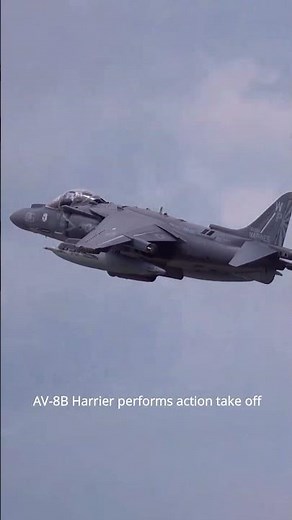 AV-8B Harrier performs action take off