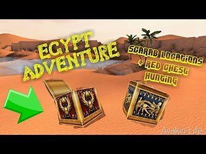 SCARAB LOCATIONS & RED CHESTS TUTORIAL ●Egypt Adventure● |Avakin life| +BONUS V POPISE