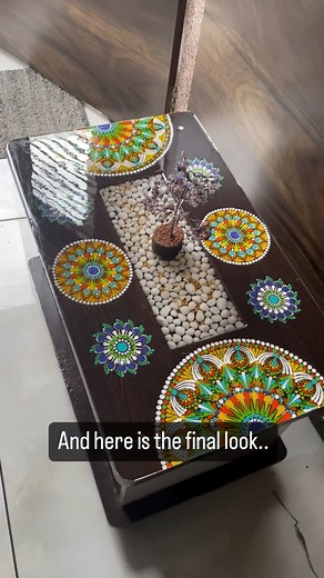 Annyartscraft on Instagram: "32.6 million views.. Thank u so much for appreciate my art work… more then 1.7 million likes.. My new creation hope u like it… Plz follow, like , share and comment… For this art I use acrylic colours.. for dots I use dot mandala tools that easily available online platforms.. or near by art shops… I use high quality Resin so u can see the shine… I use resin so carefully and apply paper tape so it’s no come out side of edges… Quantity or Resin I use 1.2 kg… #trend #dot