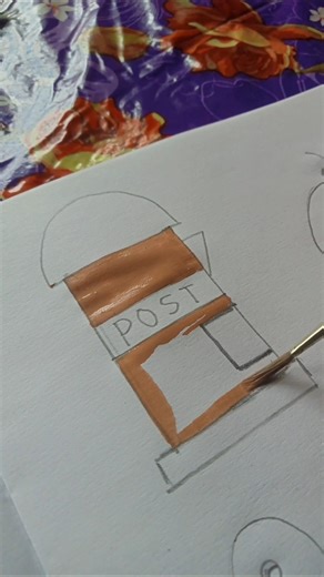 how to colour a letter box/how to paint letter box easy #shorts #viral #shortsviral