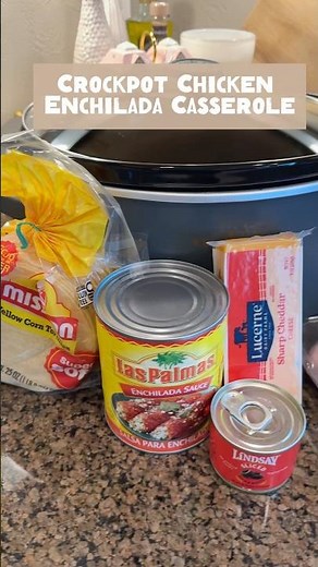 🌯Chicken Enchiladas with 5 minutes prep? Yes, please! (Crockpot Recipe) #enchiladas #crockpot