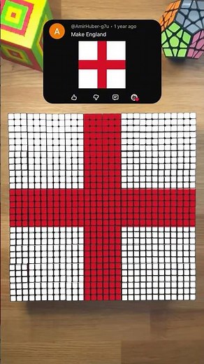 Making the Flag of ENGLAND with Rubik's Cubes! 🏴󠁧󠁢󠁥󠁮󠁧󠁿
