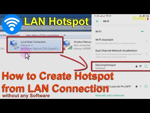 How To Make Laptop WiFi Hotspot Without Any Software to Share LAN 🔥🔥🔥