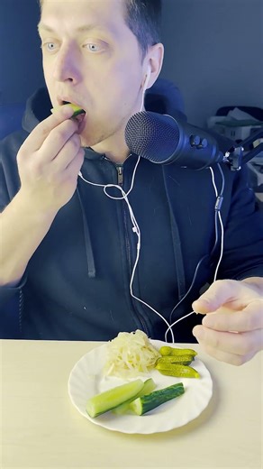 Crispy Cucumber ASMR: Refreshing Crunching Sounds You Can't Ignore! #ASMR #Cucumber #FoodSounds