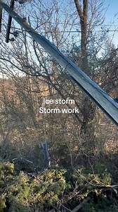Broke poles from ice storm Credits TT linemantomcat1984 #StormWork #linemanstrong #mfjl #journeyman #journeymanlineman #StormCall #StormSoldier #StaySafe #hurricane #linecrate #Lineman #icestorm | LineCrate