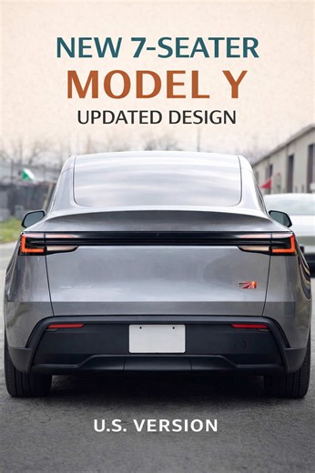 Tesla has brought back a 7-seater option for the Model Y in the U.S., available only on the Premium AWD Long Range trim with two smaller third-row seats. It’s ideal for kids or occasional passengers. The refreshed Model Y also gets a larger 16-inch screen (up from 15.4″) and a black headliner across Premium/Performance trims, plus optional new dark-grey 20″ wheels. This update makes the Juniper-era 7-seat Model Y the most versatile version yet before a potential longer-wheelbase YL arrives. #Tes