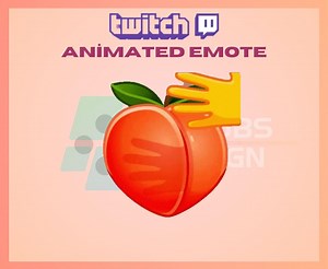Animated Twitch, Kick Emote, Peach Slap Emote, Yummy Booty, Hip Shaking Emote, for Streamers - Instant Download / Ready to Use (transparent) - Etsy