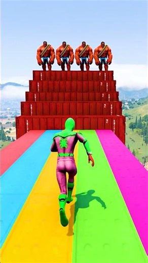 GTA 5 Epic Water Ragdolls | Spider-Man Jumps / Fails ep.16462 #shorts