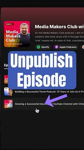 Remove or Unpublish Episode with Riverside Podcast Hosting #riverside
