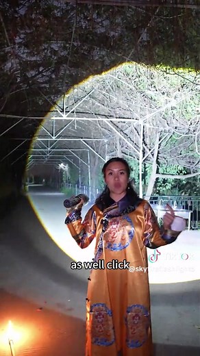 What happened?Oh,so it’s a super powerful flashlight #flashlight #outdoors #fyp #skyfire #livestream