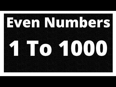 Even numbers 1 to 1000 | even number 1 to 1000 | list of even number 1-1000 | 1 to 1000 even numbers
