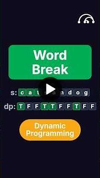 Word Break | LeetCode 139 | Blind 75 #leetcode #codinginterview #faang
