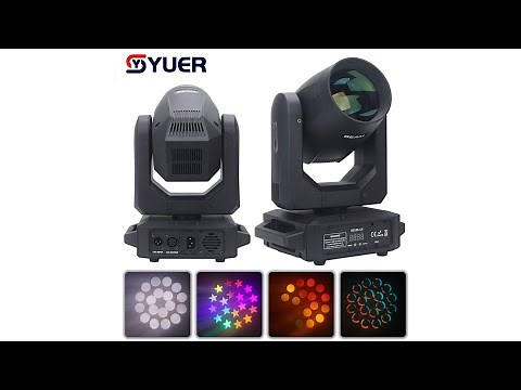 YUER™️ LED Moving Head Light 200W Beam+Spot+18 Rotating Prisms+Rainbow Effect