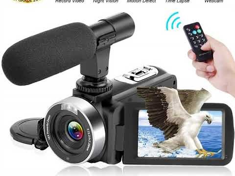 Video Camera 2.7K Camcorder 30FPS 30MP Ultra HD IR Night Vision Vlogging Camera