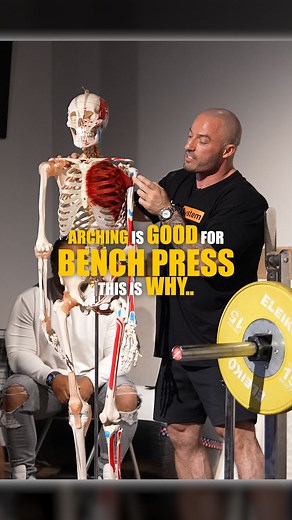 You SHOULD arch when you do a bench press. Even if your goal is the build the muscle. Of course the degree of arch should be different with a bodybuilding bench press compared to a powerlifting bench press, but arching your back, especially your upper back is what you SHOULD be doing if you want to build pecs. Arching protects your shoulders. Arching increases pec activation If you’re a powerlifter, arching a little bit harder decreases the range of motion which allows you to press more in compe