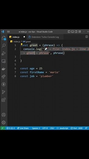 VS Code Extension Spotlight #10 - Turbo Console Log