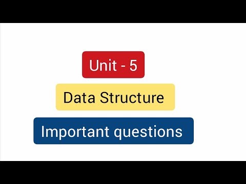 Data Structure important questions || unit 5