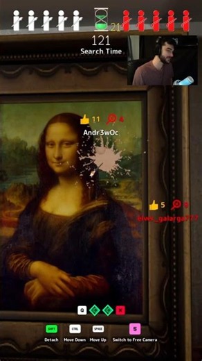 Hiding Inside the Mona Lisa With the HARDEST Chameleon 🦎🎨 #MecchaChameleon #Gaming #shorts #MonaLisa