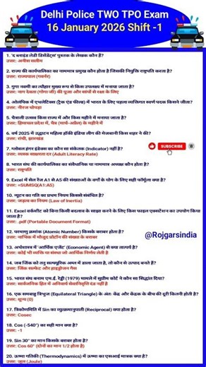 Delhi Police AWO TPO 16 January 1st Shift Exam Analysis | Delhi Police TPO Exam Analysis Today #ssc