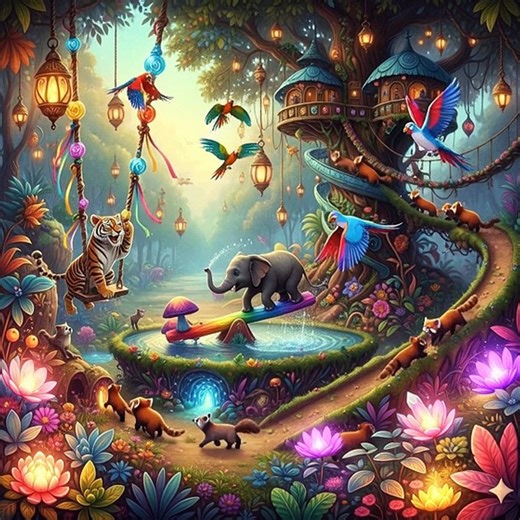 “Jungle Jamboree: Animals at Play”