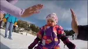 SHE'S A NATURAL! Meet Cash Rowley from Idaho. She's not even a year old yet and she can snowboard!! Her parents said she started walking early and just knew that she'd be able to snowboard next. Looks like she's got it on the run! WATCH! | WDBJ7