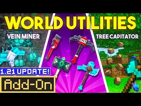World Utilities 1.21 UPDATE Safari Nets, Vein Miner & More! | Minecraft Bedrock | Showcase