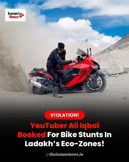 YouTuber Ali Aalyan Iqbal is in legal trouble after performing dangerous stunts near Pangong Lake.