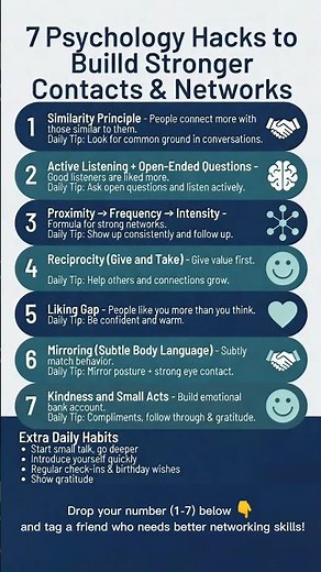"7 Psychology Hacks to Build Stronger Contacts & Networks"