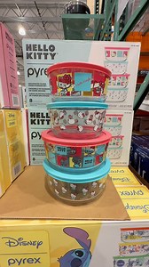 22 reactions · 3 comments | Costco’s new Pyrex sets are a must-have! Featuring Hello Kitty and Lilo & Stitch designs, these 8-piece glass storage sets are only $17.99. Great for meal prep or as a gift. Share this deal with someone who loves cute kitchenware! @pyrexhome @hellokitty @liloandstitch @disney @costco #CostcoFinds #PyrexLove #HelloKittyKitchen #StitchStyle #DisneyKitchen #MealPrepGoals #CostcoDeals #CuteKitchenware #PyrexCollectors #CostcoHaul | Costco Wonders | Facebook