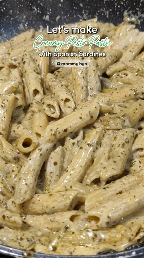 Delicious Creamy Pesto Pasta with Spanish Sardines