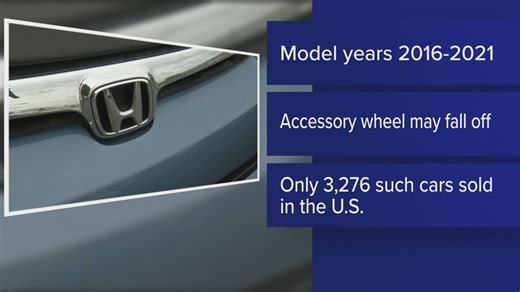 Honda recalling more than 400,000 vehicles because wheels can come off