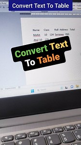 Convert Text To Table ll Excel Tips Tricks ll Excel shortcut Keys ll Computer tips tricks #reels #excel #computer | Computer Tech