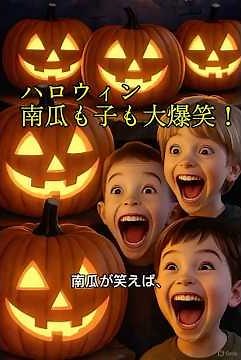 ハロウィン南瓜も子も大爆笑！#南瓜 #秋の俳句 #秋の季語 #ハロウィン #shorts