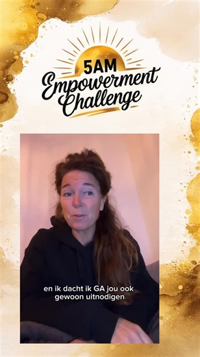 YOUbuntu Veerkracht & Verlies on Instagram: "Op 5 januari start ik de 5AM Empowerment Challenge 7 (of 10) dagen Move • Reflect • Grow Geen moeten. Gewoon samen proberen en elkaar inspireren. Meer energie, focus & flow om 2026 krachtig te starten ✨ Wil je met mij meedoen? Stuur me een DM. #empowerment #Flow #Energie #2026goedbeginnen"
