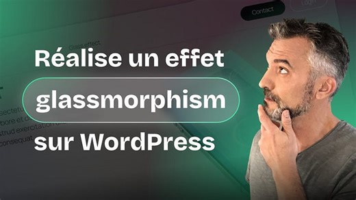 WordPress   CSS = Glassmorphism élégant