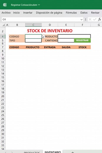 Macro para controlar el stock de inventario en Excel #macros #excel #visualbasic #inventarios #stock #control