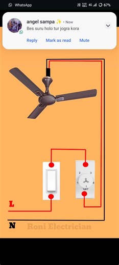 636K views · 5.7K reactions | Ceiling Fan Switch and Regulator Wiring Diagram | #shots #electrical | Roni Electrician | Facebook