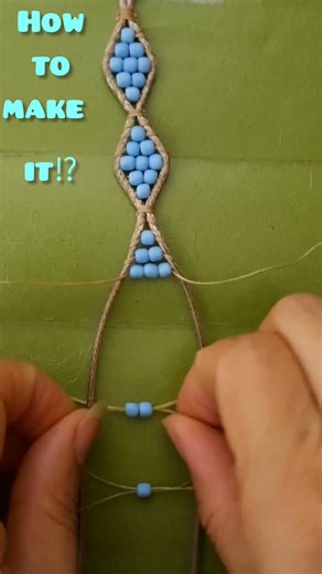 How to make a beautiful Macrame Bracelet with beads ⁉️lovelyart 🩷 #bracelet #macramebracelet #diy