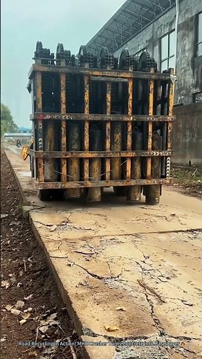 Road Recycling in Action! MHB Crusher Turns Concrete into Base Layer 🔥